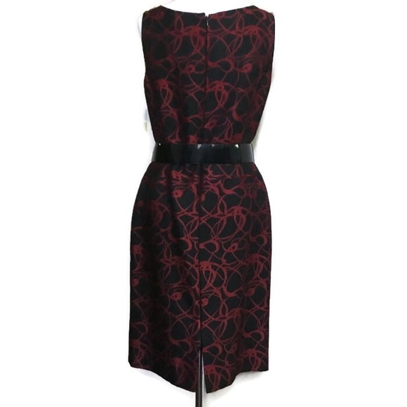NWT $159 ANTONIO MELANI black/red Devon dress 6 - Picture 3 of 7